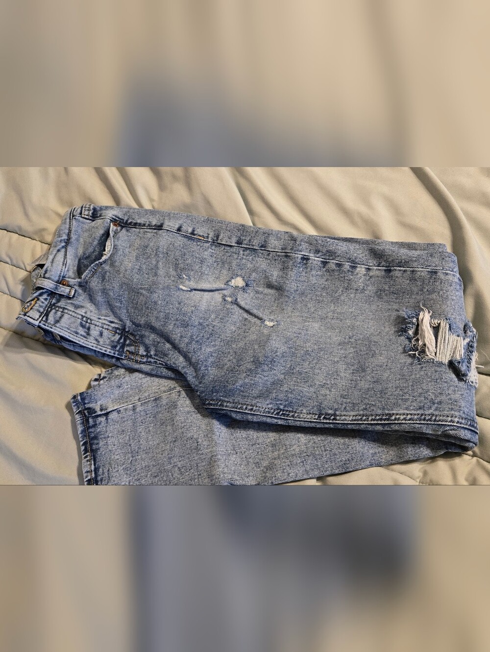 Relaxed Light Blue Acid Wash Distressed Womens Old Navy Jeans